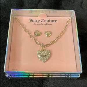 Juicy Couture Gold and Silver Heart Necklace Set